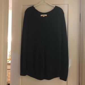 LOFT navy cable knit sweater
